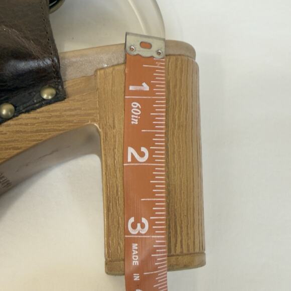 Dansko Demetra Brown Wooden Heel Sandals Women’s Size 38 - Picture 13 of 14